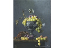 рис.0 Grapes in a silver vase  Кликните для просмотра к этому слайду